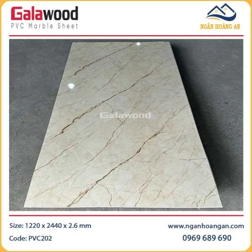 Ốp Tường Nhựa PVC Giả Đá Galawood PVC202