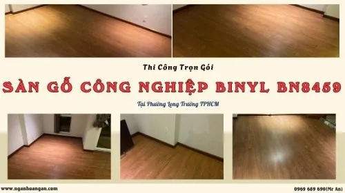 Thi Công Trọn Gói Sàn Gỗ Binyl BN8459 Tại Phường Long Trường TPHCM
