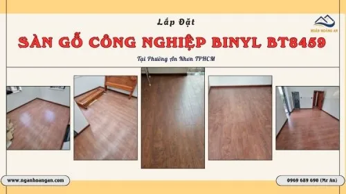 Thi Công Sàn Gỗ Công Nghiệp Binyl BT8459 Tại Phường An Nhơn TPHCM