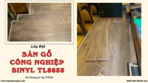 Thi Công Sàn Gỗ Công Nghiệp Binyl TL8633 Tại Phường Gò Vấp TPHCM