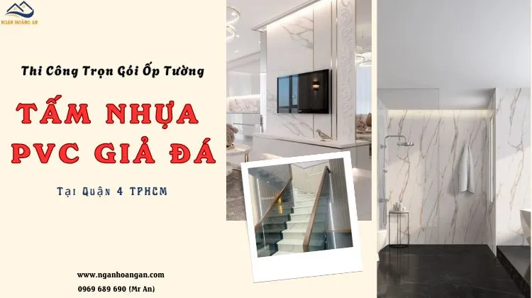 Thi Công Trọn Gói Ốp Tường PVC Giả Đá Đẹp 