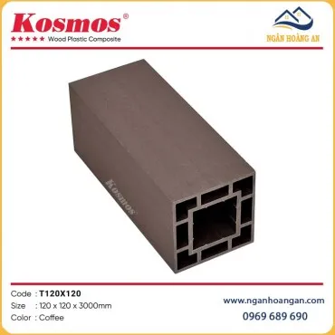 Trụ Pergola Giàn Hoa Gỗ Nhựa Ngoài Trời Kosmos T120x120 Coffee   