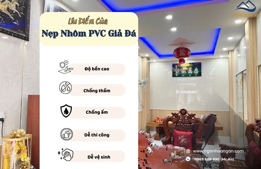 Ưu Điểm Của Phụ Kiện Nẹp Nhôm PVC Giả Đá