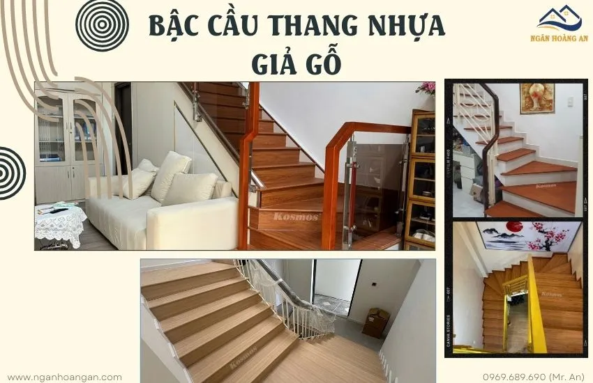 Bậc Cầu Thang Nhựa Giả Gỗ