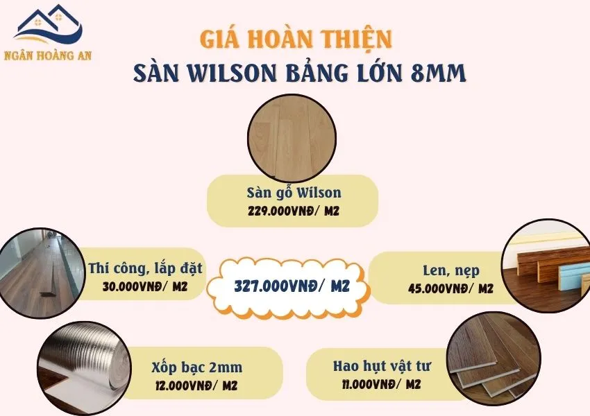 Bảng Giá Chi Tiết Thi Công Sàn Gỗ Wilson 8mm