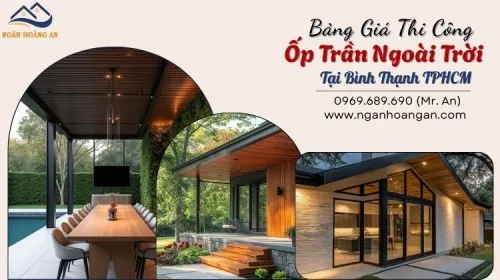 Giá Thi Công Ốp Trần Gỗ Nhựa Ngoài Trời  Trọn Gói Tại Bình Thạnh TPHCM