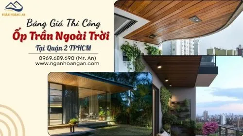Thi Công Ốp Trần Gỗ Nhựa Ngoài Trời Giá  Rẻ Tại Quận 2 TPHCM