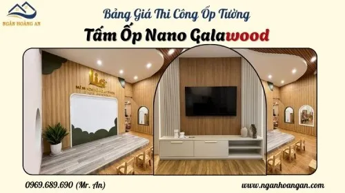 Bảng Báo Giá Thi Công Trọn Gói Ốp Tường Tấm Nhựa Nano Giả Gỗ Galawood