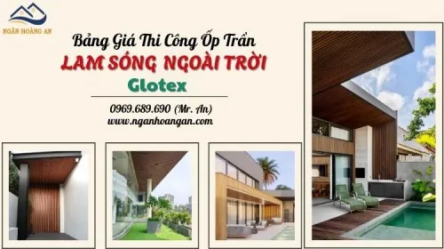 Báo Giá Chi Tiết Ốp Trần Lam Sóng Gỗ Nhựa Ngoài Trời Glotex