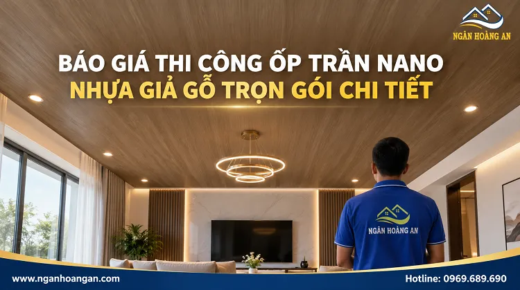 Báo Giá Thi Công Ốp Trần Nano Nhựa Giả Gỗ Trọn Gói Chi Tiết