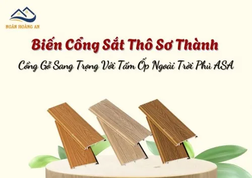 Biến Cổng Sắt Thành Cổng Gỗ Sang Trọng Với Tấm Ốp Ngoài Trời Phủ ASA