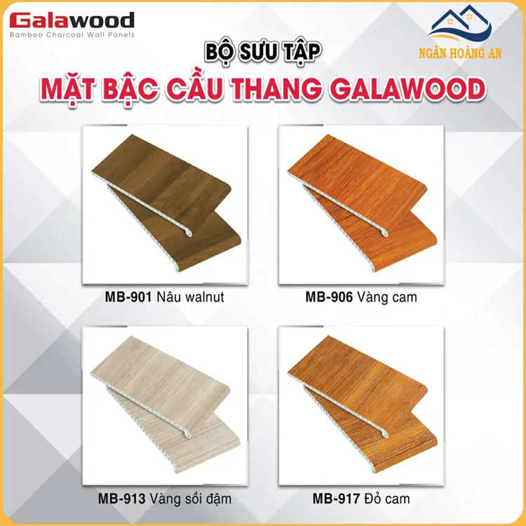 Bộ Sưu Tập Mặt Bậc Cầu Thang Nhựa PVC Giả Gỗ Galawood