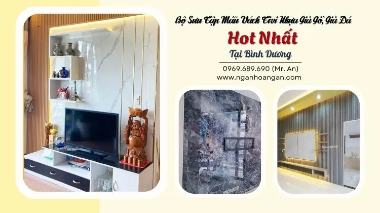 Bộ Sưu Tập Mẫu Vách Tivi Nhựa Giả Gỗ, Giả Đá Hot Nhất Tại Bình Dương