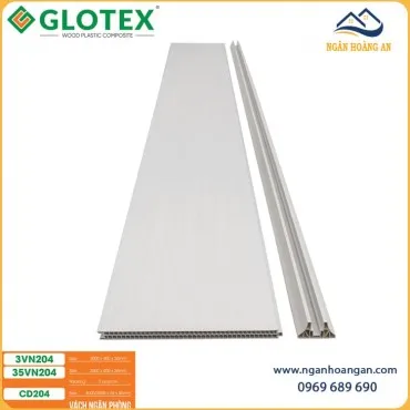 Bộ Vách Ngăn Phòng 2 Mặt PVC Trắng Trơn Glotex VN204