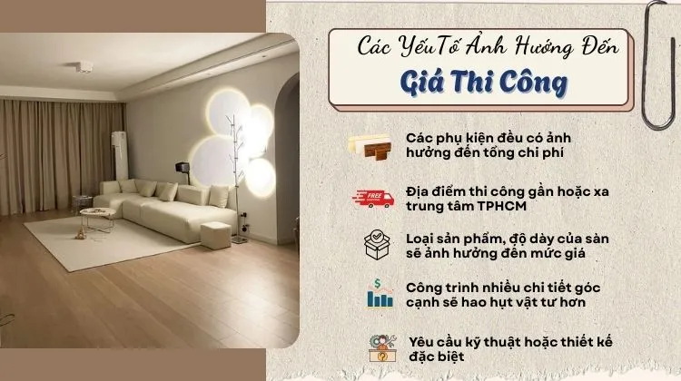 Các Yếu Tố Ảnh Hưởng Đến Già Hoàn Thiện Sàn Gỗ Công Nghiệp