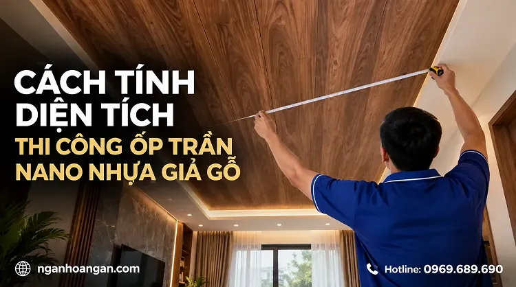 Cách Tính Diện Tích Thi Công Ốp Trần Nano Nhựa Giả Gỗ