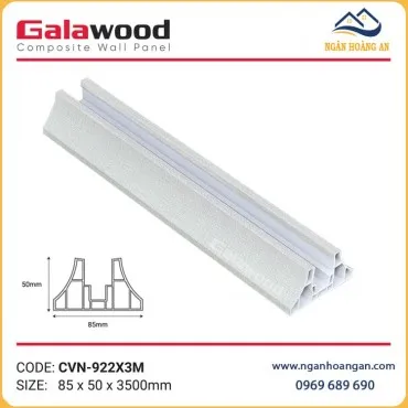Chân Đế Vách Ngăn 2 Mặt Nhựa Giả Gỗ Galawood CVN-922X3M
