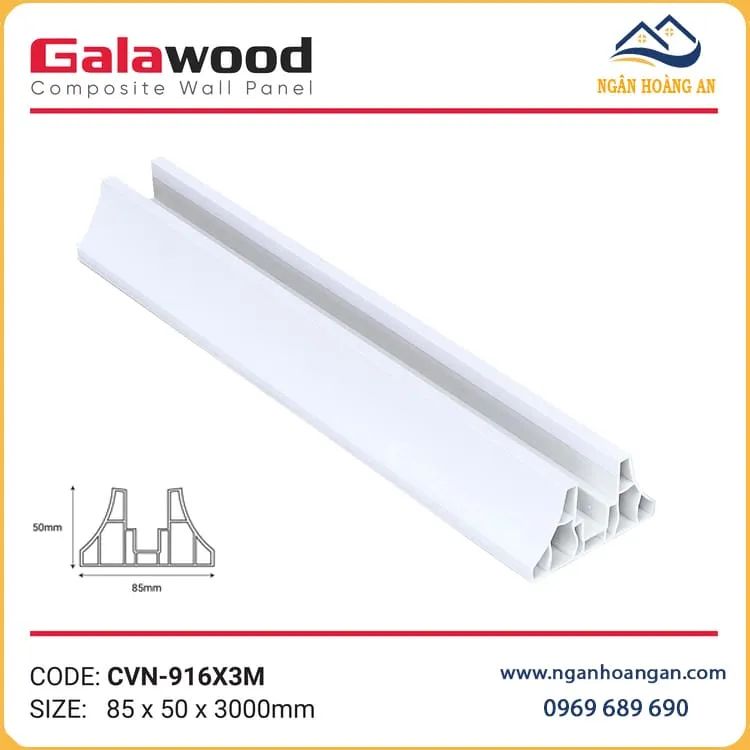 Chân Đế Vách Ngăn Phòng Ngủ Nhựa Trắng Trơn Galawood CVN-916X3M