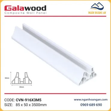 Chân Đế Vách Ngăn Phòng Nhựa PVC Trắng Trơn Galawood CVN-916X3M5