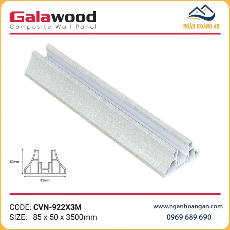 Chân Đế Vách Ngăn Phòng Nhựa Vân Vải Galawood CVN-922X3M