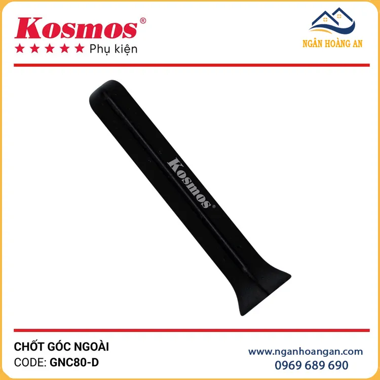Chốt Góc Ngoài Nẹp Chân Tường Nhôm Kosmos GNC80-D Màu Đen