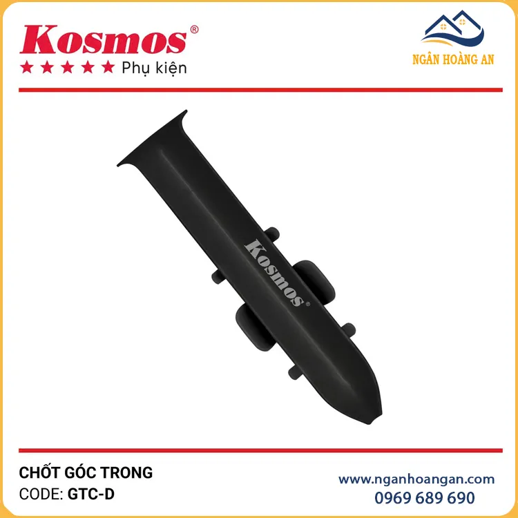 Chốt Góc Trong Nẹp Chân Tường Nhôm Kosmos GTC-D Màu Đen