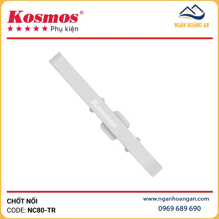 Chốt Nối Len Chân Tường Nhôm Kosmos NC80-TR Màu Trắng