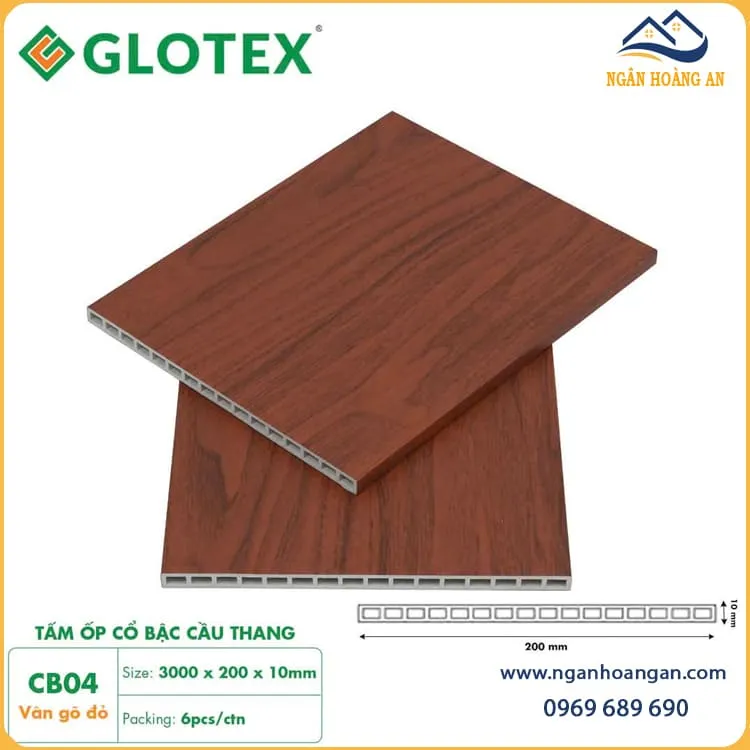 Cổ Bậc Cầu Thang Nhựa Giả Vân Gỗ Glotex CB04 Cổ Bậc Cầu Thang Nhựa Giả Vân Gỗ Glotex CB04