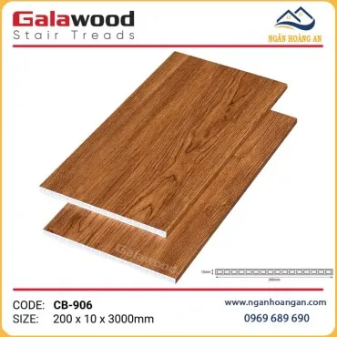 Cổ Bậc Cầu Thang Nhựa PVC Vân Gỗ Galawood CB-906