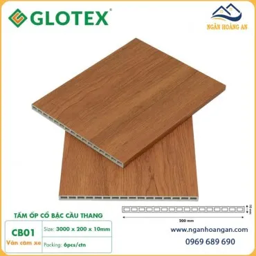 Cổ Bậc Cầu Thang Nhựa PVC Giả Gỗ Glotex CB01