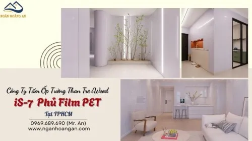 Công Ty Tấm Ốp Tường Than Tre iWood iS-7 Phủ Film PET Tại TPHCM