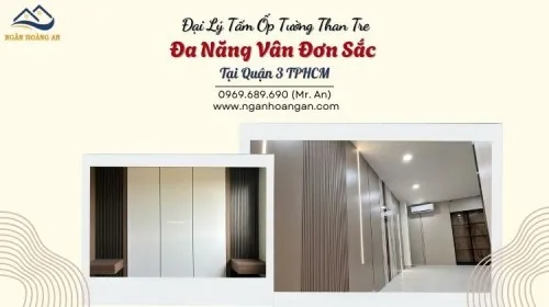 Đại Lý Tấm Ốp Tường Than Tre Đa Năng Vân Đơn Sắc Tại Quận 3 TPHCM