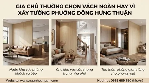 Vách Ngăn Nhựa Giả Gỗ Cho Nhà Ở Phường Đông Hưng Thuận TPHCM