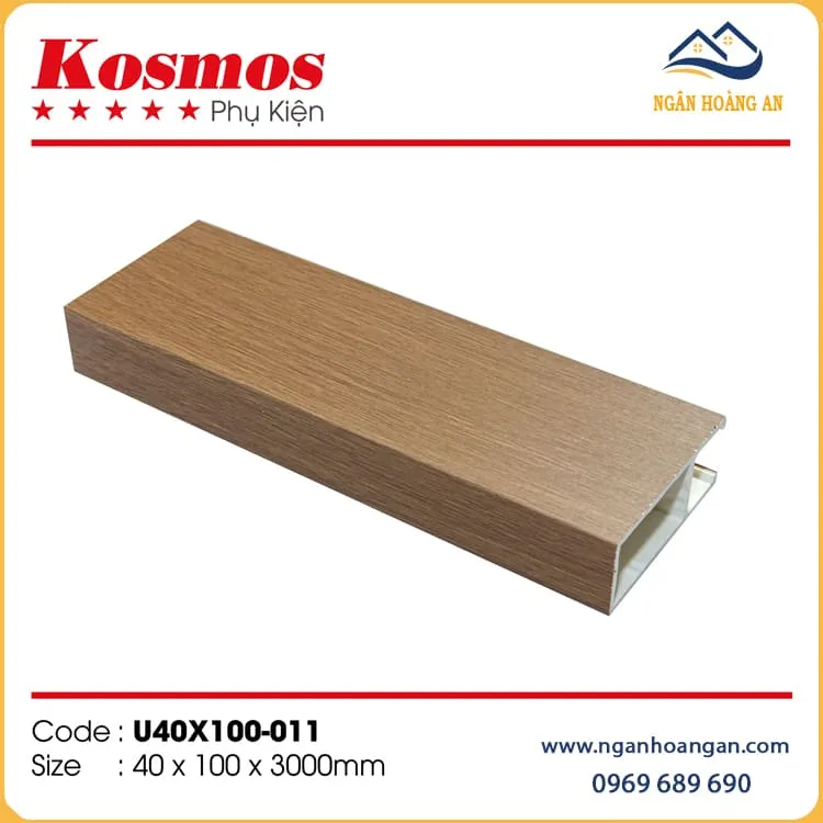 Hộp Trần Nan Nhựa Giả Gỗ Kosmos U40X100-011