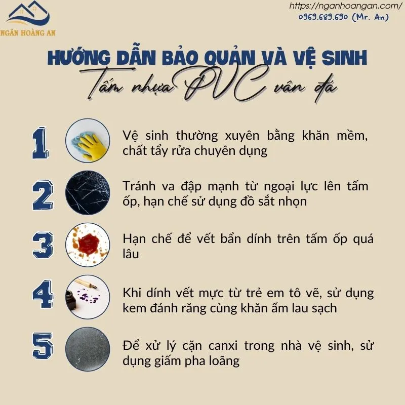 Hướng Dẫn Bảo Quản Và Vệ Sinh Tấm Nhựa PVC Giả Đá
