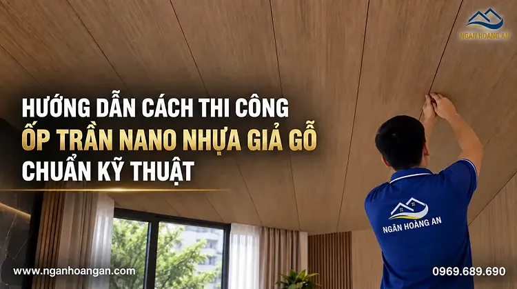 Hướng Dẫn Thi Công Trần Nano Nhựa Giả Gỗ Chuẩn Kỹ Thuật