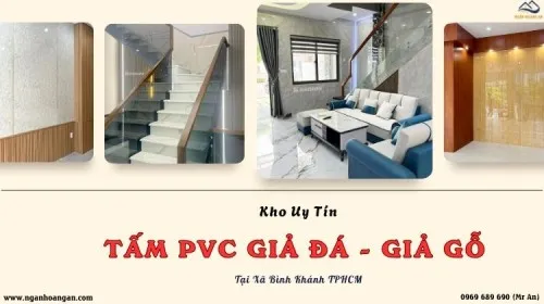 Kho Tấm PVC Giả Đá, Giả Gỗ Giá Rẻ, Uy Tín Nhất Tại Xã Bình Khánh TPHCM