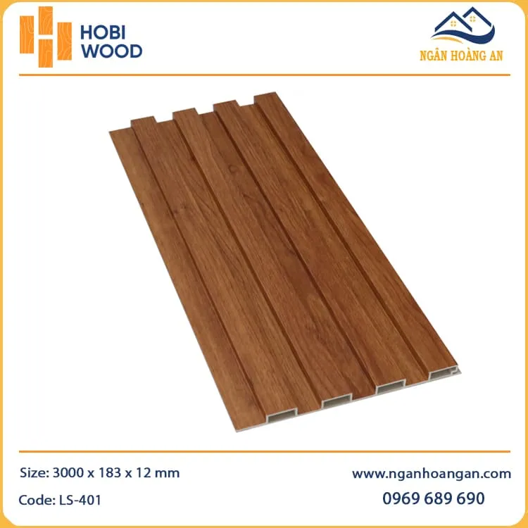 Lam 4 Sóng Nhựa Ốp Tường Hobiwood LS-401