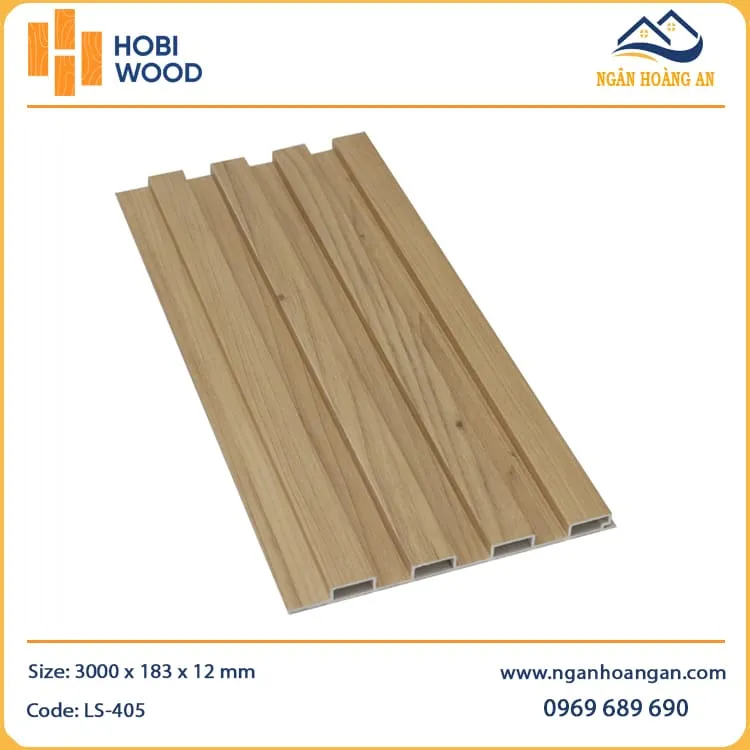 Lam 4 Sóng Ốp Trần Nhựa Giả Gỗ Hobiwood LS-405