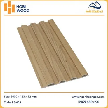 Lam 4 Sóng Ốp Trần Nhựa Giả Gỗ Hobiwood LS-405