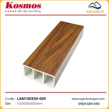Lam Cột Nhựa Giả Gỗ Trang Trí Cầu Thang Kosmos LAM100X50-009