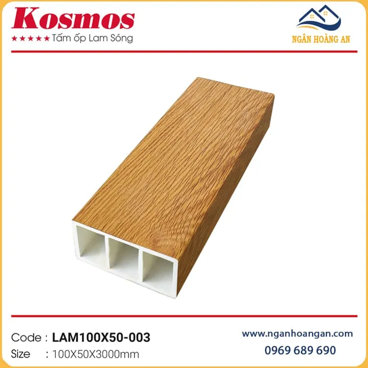 Lam Hộp Giả Gỗ Trang Trí Cầu Thang Kosmos LAM100X50-003