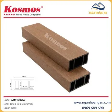 Lam Hộp Gỗ Nhựa 2 Da Trang Trí Kosmos Lam100X50 Teak