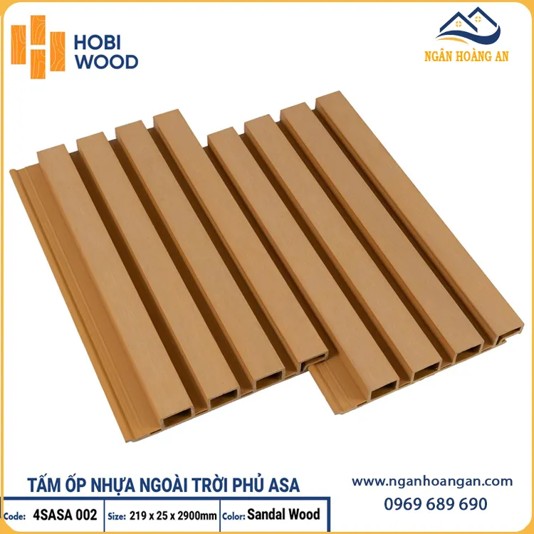 Lam Sóng 25mm Phủ ASA Hobiwood 4SASA002 Vân Gỗ Sandal Wood