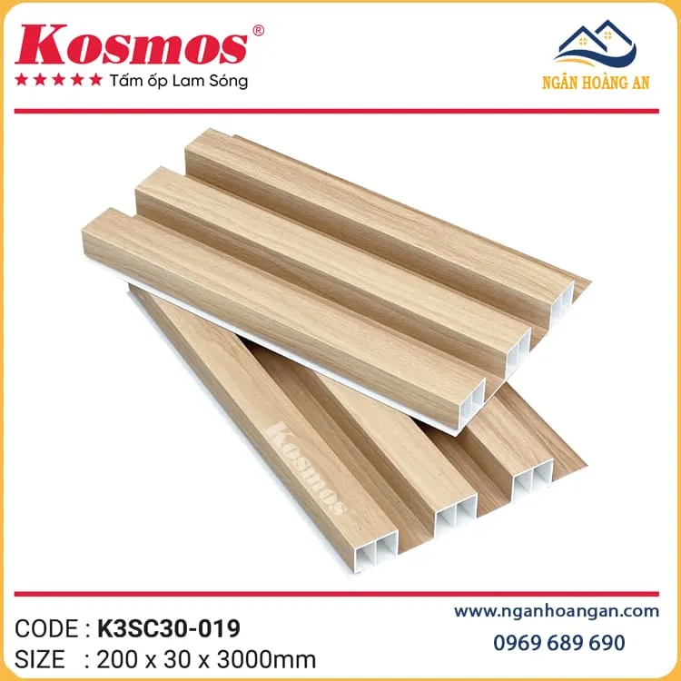Lam Sóng Cao Giả Gỗ Ốp Tường Kosmos K3SC30-019 Lam Sóng Cao Giả Gỗ Ốp Tường Kosmos K3SC30-019