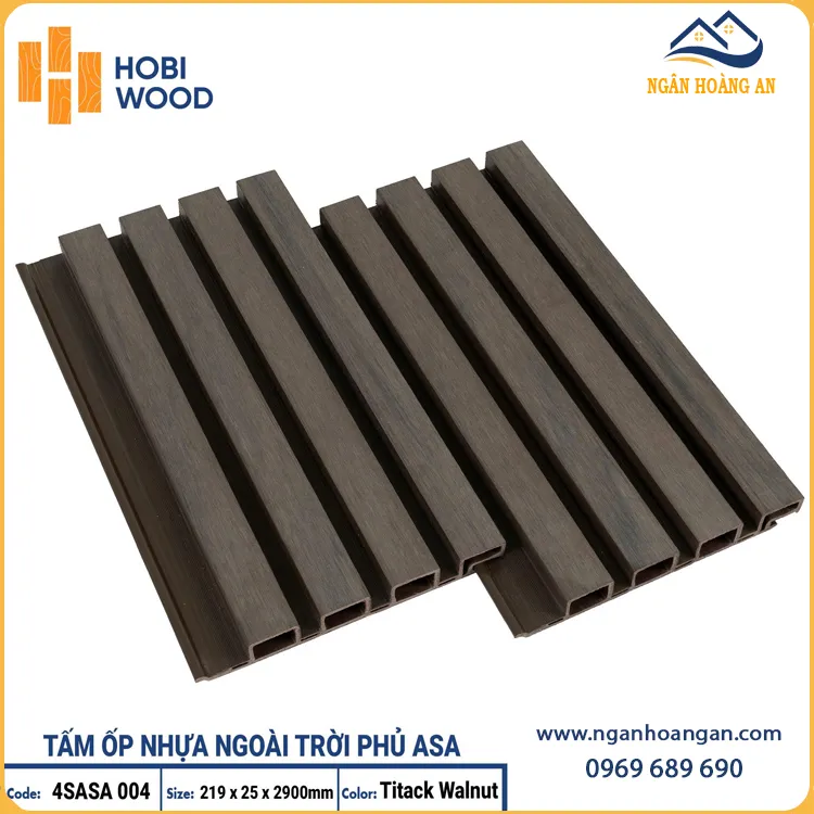 Lam Sóng Ngoài Trời Phủ ASA Hobiwood 4SASA004 Titan Walnut