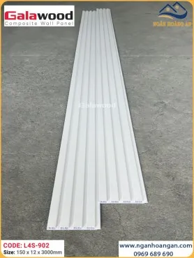 Lam 4 Sóng Nhựa Ốp Tường Galawood L4S-902 Màu Trắng
