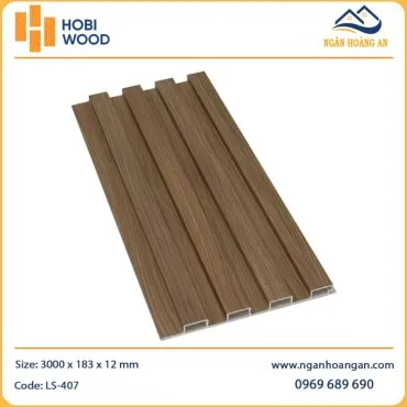 Lam Sóng Ốp Trần Nhựa Giả Gỗ Hobiwood LS-407