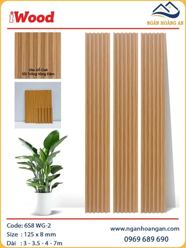 Tấm Ốp Lam Sóng Than Tre Vân Gỗ iWood 6S8 WW-1 Tấm Ốp Lam Sóng Than Tre Vân Gỗ iWood 6S8 WW-1