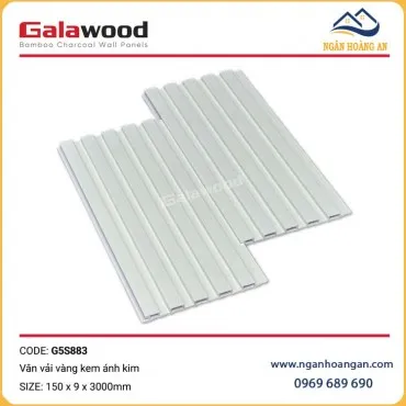 Lam Sóng Than Tre Vân Vải Vàng Kem Ánh Kim Galawood G5S883